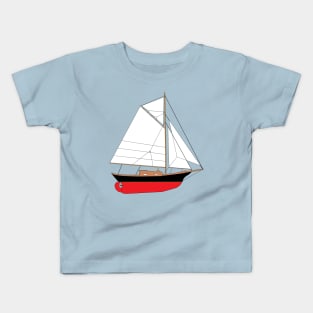 Friendship Sloop Sailboat Kids T-Shirt